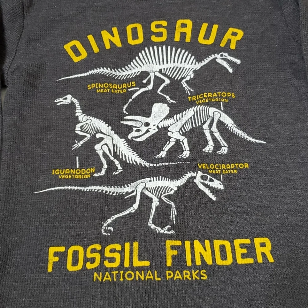 Kid's Jumping Beans Dino Graphic Thermal Top